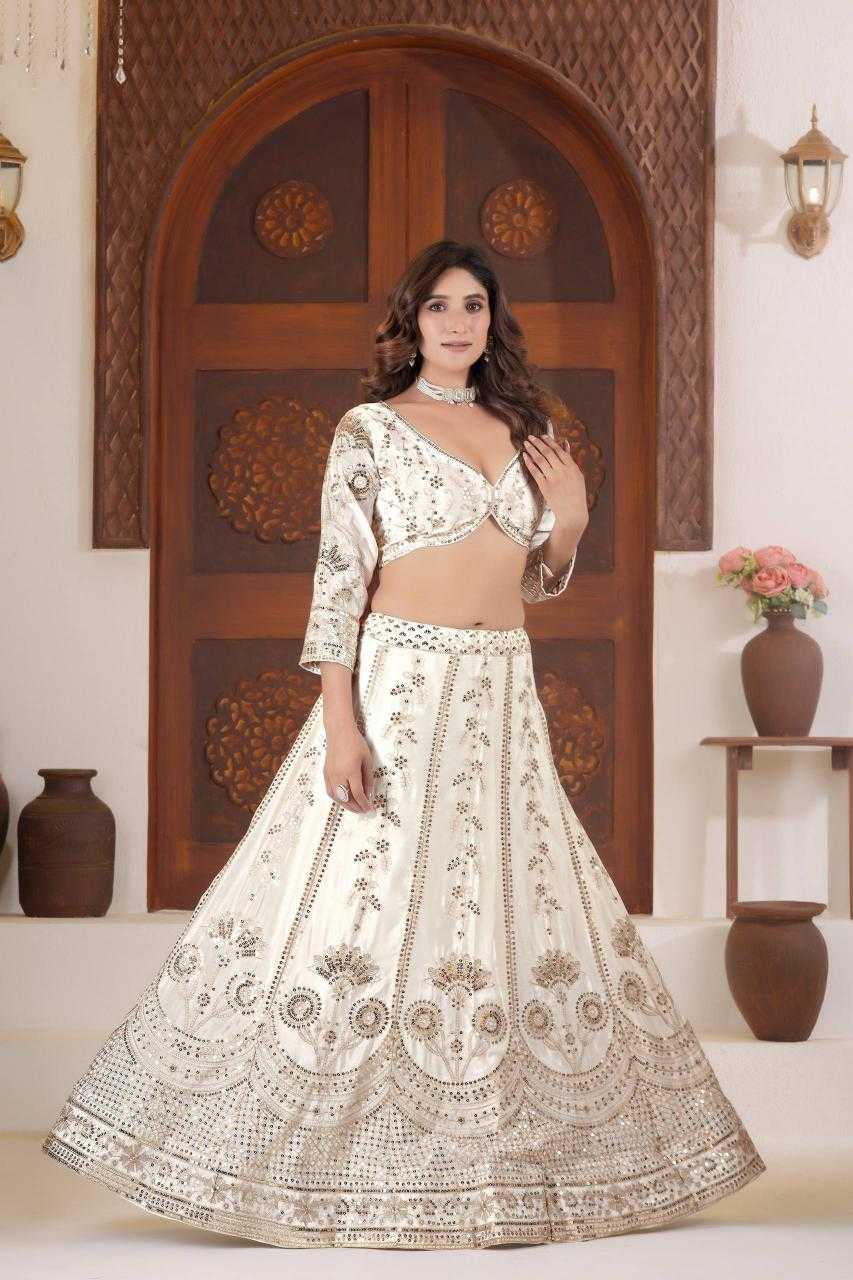 Chinon Silk Designer Sequins Lehenga Outfits